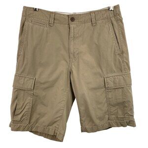 GAP Mens Khaki Flat Front Cargo Shorts Size 30